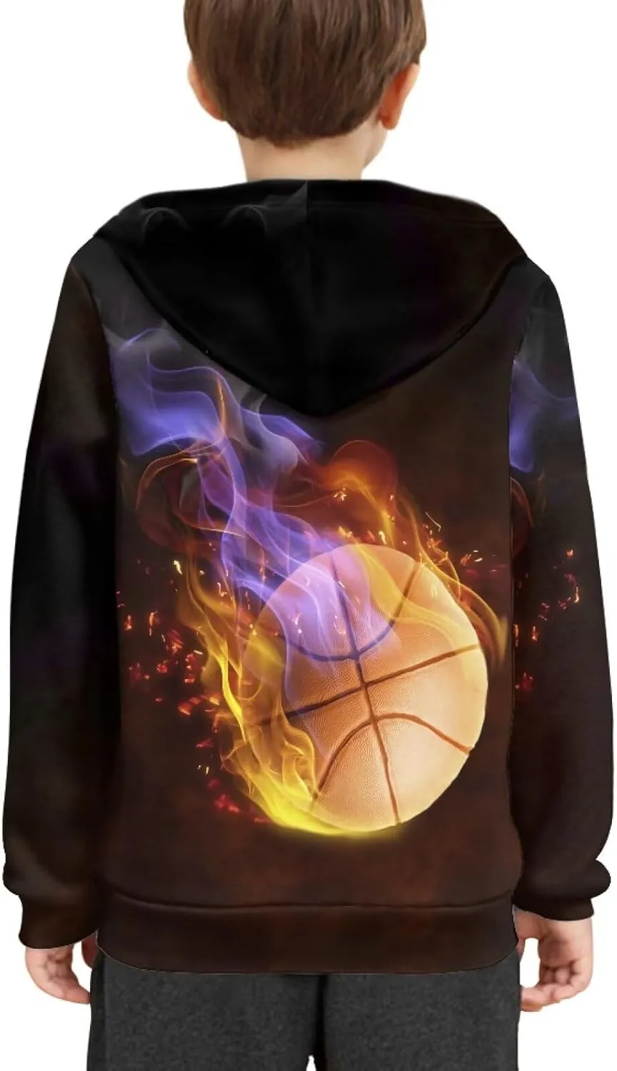 JEOCODY Hoody Sweatshirt wiht Hood Hoodie S-XL Size for 6-14 Years old Boys and Girls Primary School Student