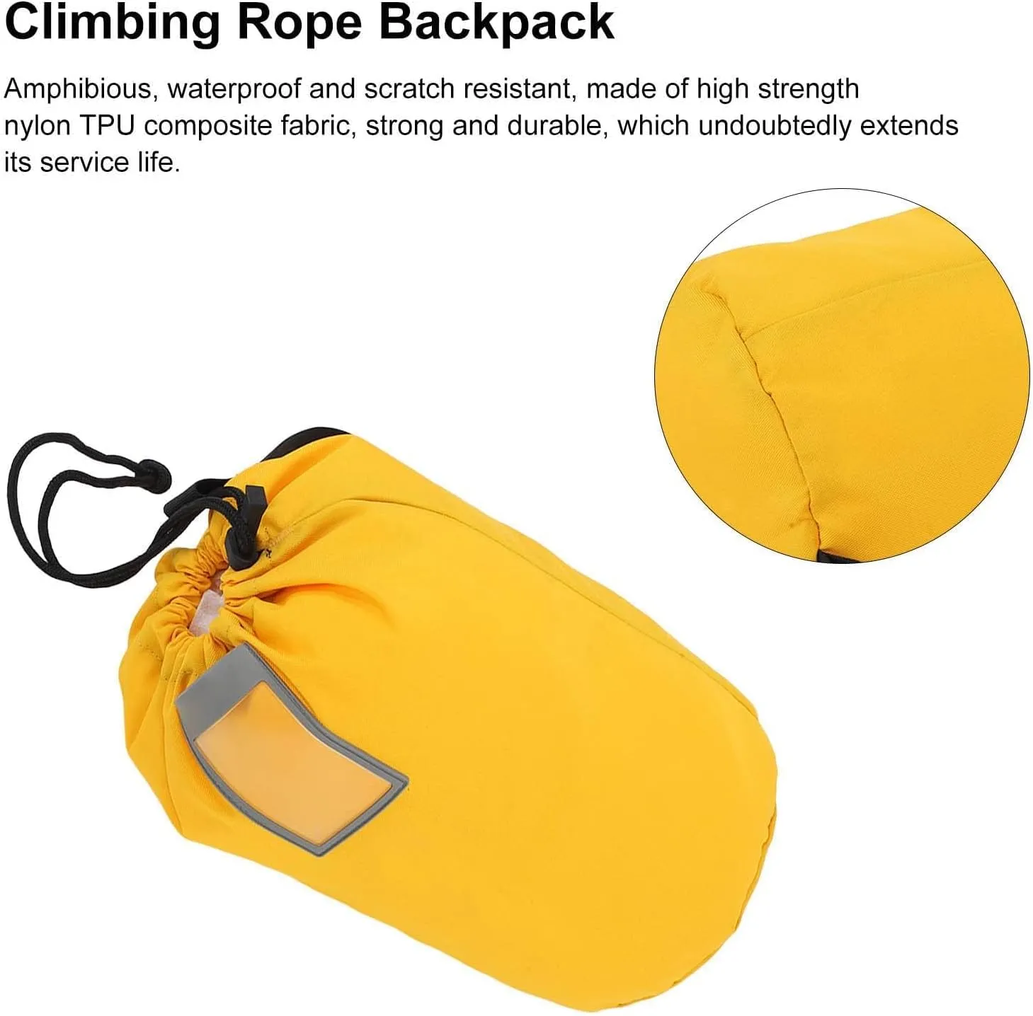 JEOZBM Rope Storage Bag, Outdoor Waterproof Rock Climbing Rope Bag, Multifunctional Durable Nylon Climb Equipment for Rock Climbing Hiking