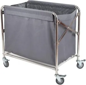 JKGHK Collapsible Laundry Trolley, Oxford Cloth Bag Laundry Sorter Hamper, Linen Cart，Wheeled Laundry Trolley Carts, Linen Collector, Commercial Hotel Laundry Containers, for Hotel/Home/Laundry Room