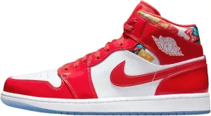 Jordan Youth Air Jordan 1 Mid SE GS DC7248 600 Barcelona Sweater Red Patent - Size 6.5Y