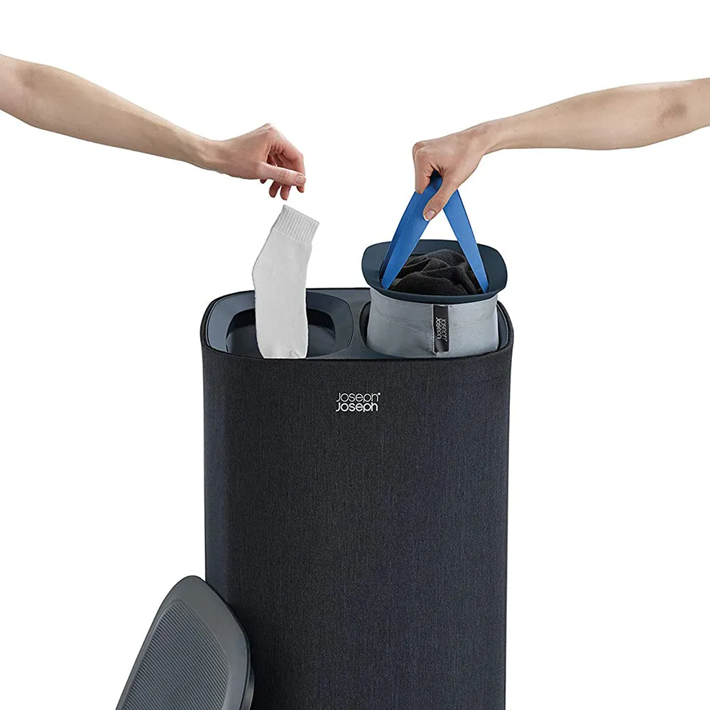 Joseph Joseph Tota 60L Laundry Separation Basket - Carbon Black