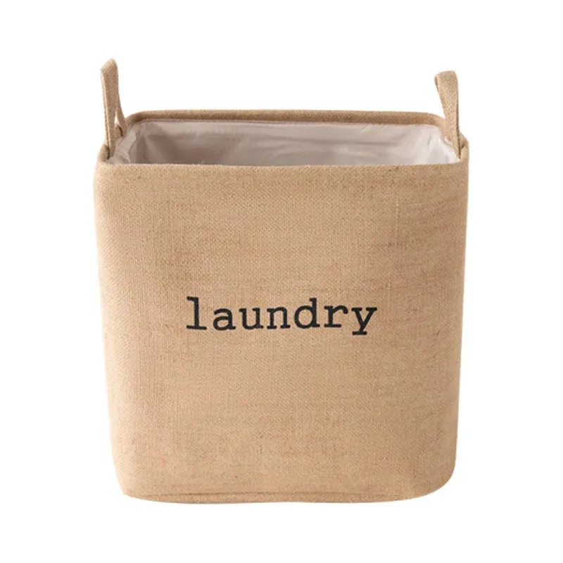 Jute Laundry Basket: Large, Foldable Storage