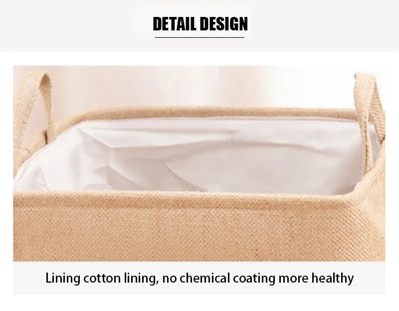 Jute Laundry Basket: Large, Foldable Storage