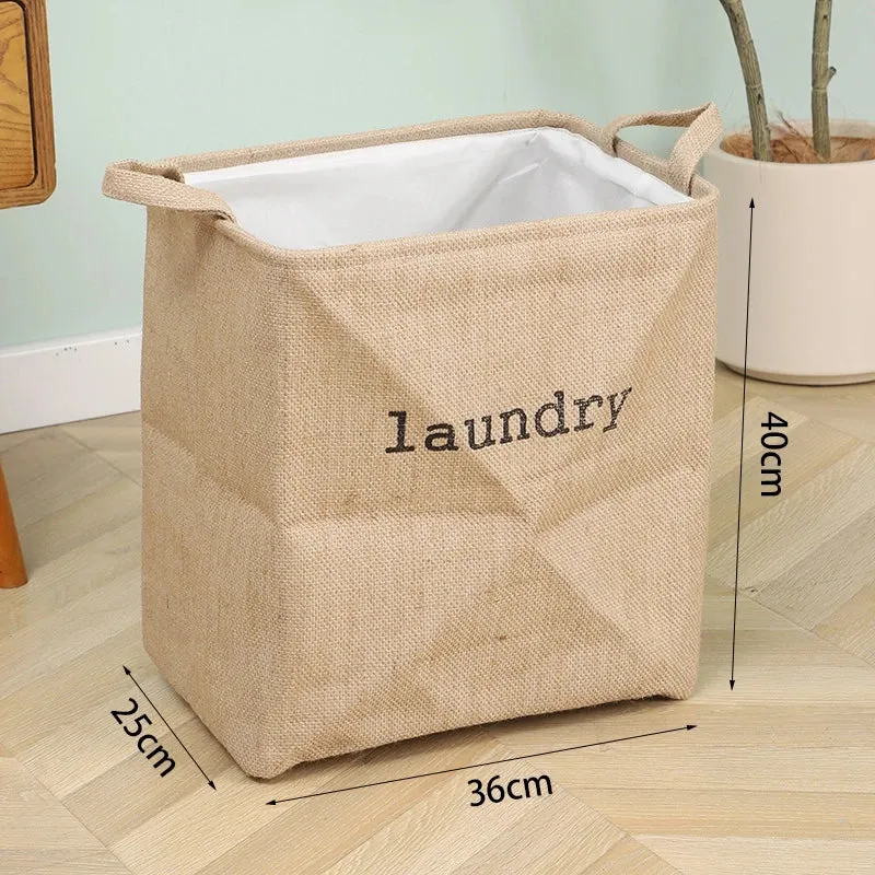 Jute Laundry Basket: Large, Foldable Storage