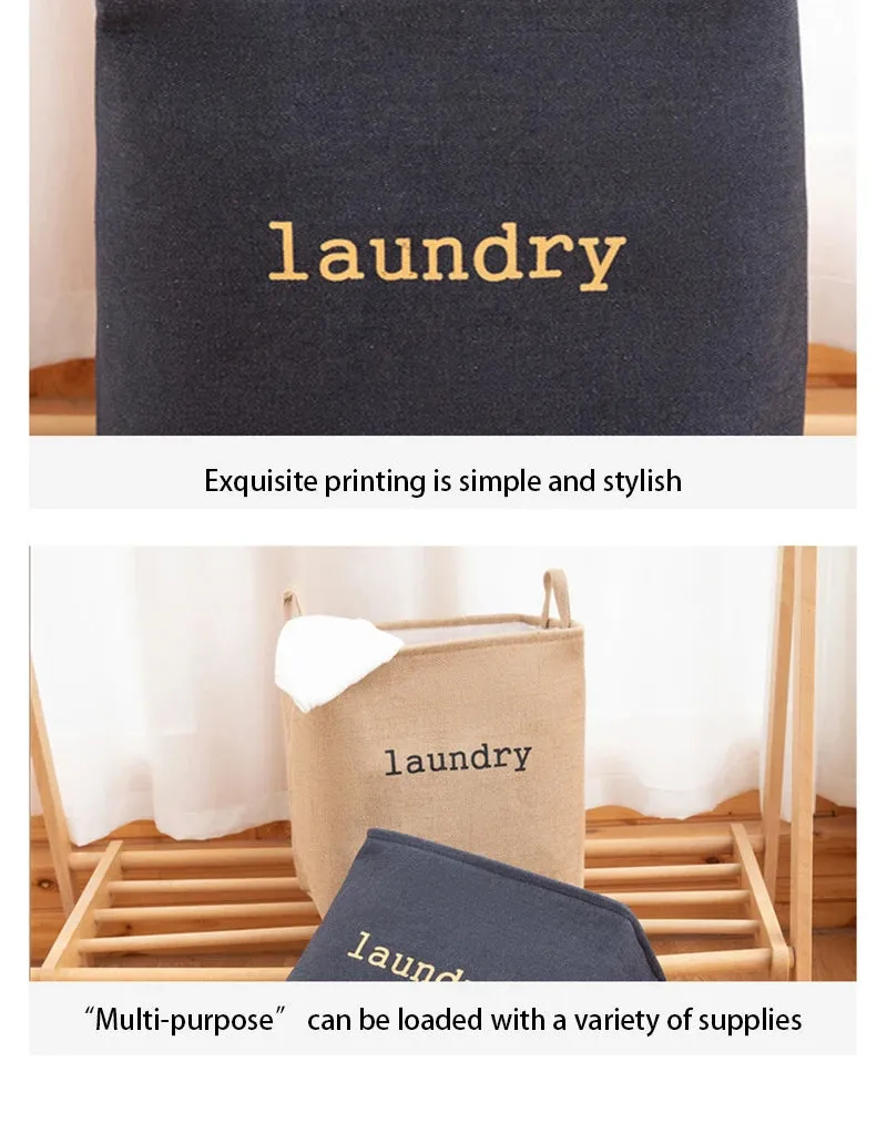 Jute Laundry Basket: Large, Foldable Storage