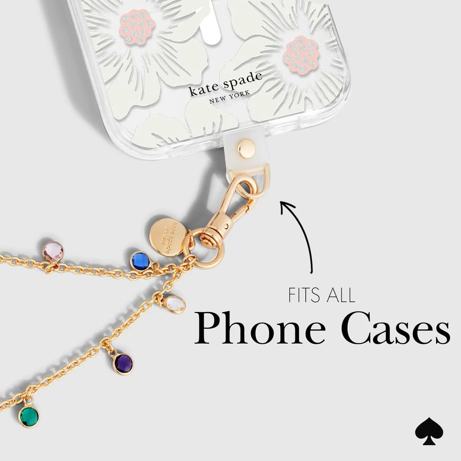 kate spade new york Phone Charm - Detachable Cell Phone Lanyard - High Shine