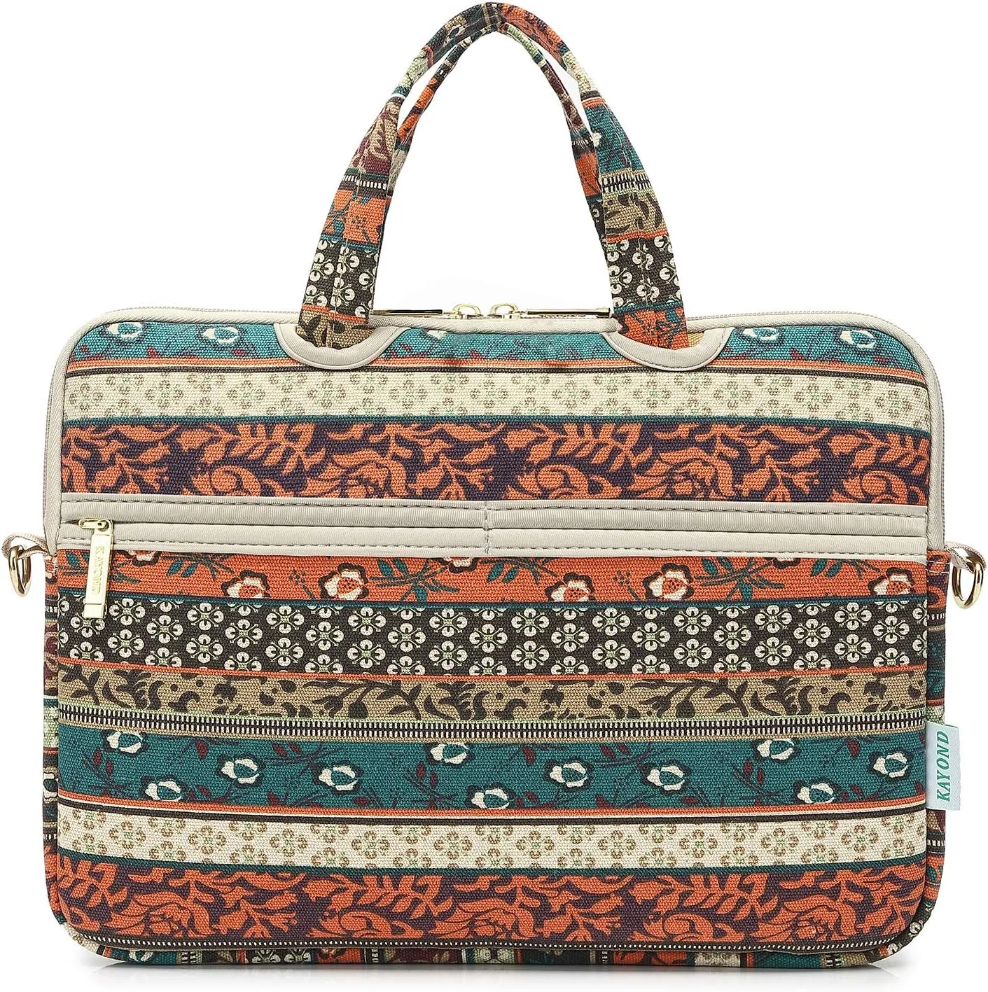 kayond Red Bohemia Patten Waterproof Laptop Shoulder Messenger Bag Case Sleeve for 12 Inch 13.3 Inch Laptop