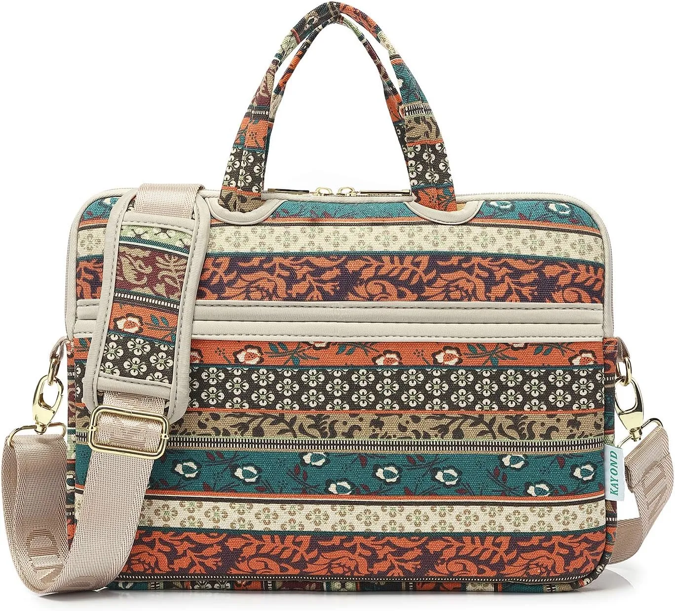 kayond Red Bohemia Patten Waterproof Laptop Shoulder Messenger Bag Case Sleeve for 12 Inch 13.3 Inch Laptop
