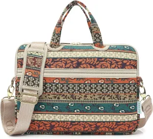 kayond Red Bohemia Patten Waterproof Laptop Shoulder Messenger Bag Case Sleeve for 12 Inch 13.3 Inch Laptop