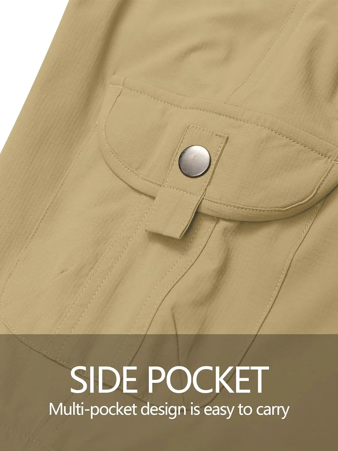 Kids' Cargo Pants, Boys Convertible Hiking Pants, Boy Zip Off Outdoor Casual Pants Quick Dry Climbing Trousers for Youth