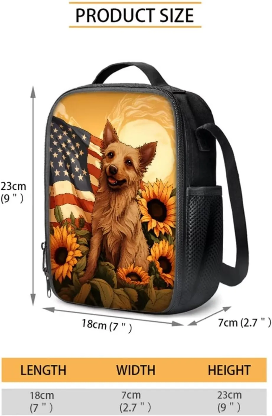 Kids School Toddler Backpack,American Flag 3 Pcs Set Boys Bookbag Water Resistant School Bag for Girls 4-6 with Lunch Kit and Pencil Pouch Cute