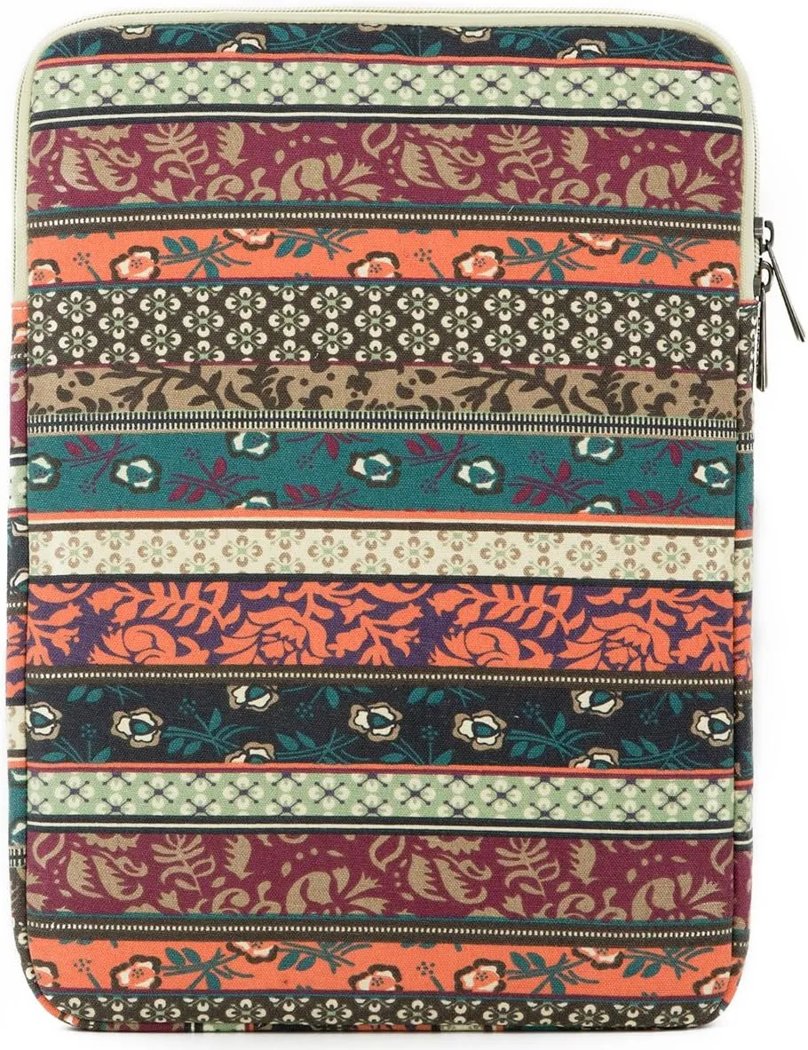 Kinmac New Bohemian Vertical Style Laptop Sleeve Bag Case with Pocket For 15.6 inch and 16 inch Laptop
