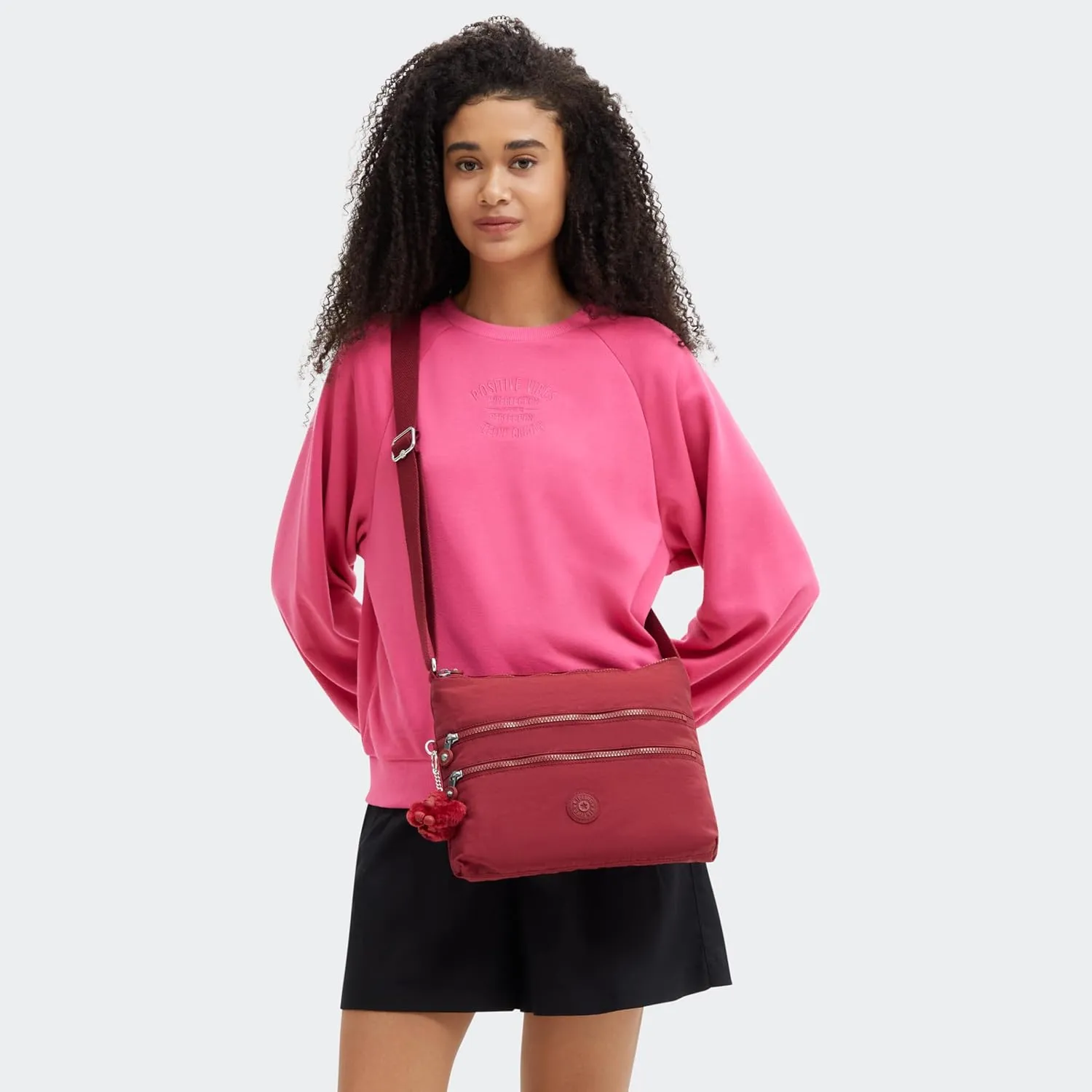 Kipling Women’s Alvar Crossbody, Super Light, Durable Messenger, Nylon Shoulder Bag