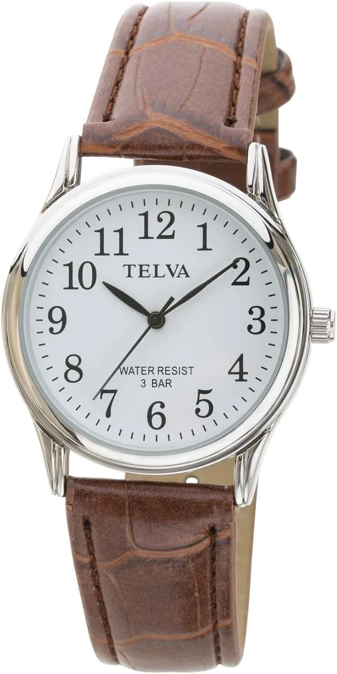 Klefer TE-AM147-BRS Men's Wristwatch, Analog, Waterproof, Leather Strap, Brown, Watch Daily Water Resistant, Leather Strap, Casual