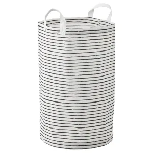 KLUNKA Laundry bag, white/black 60 l, 30364372