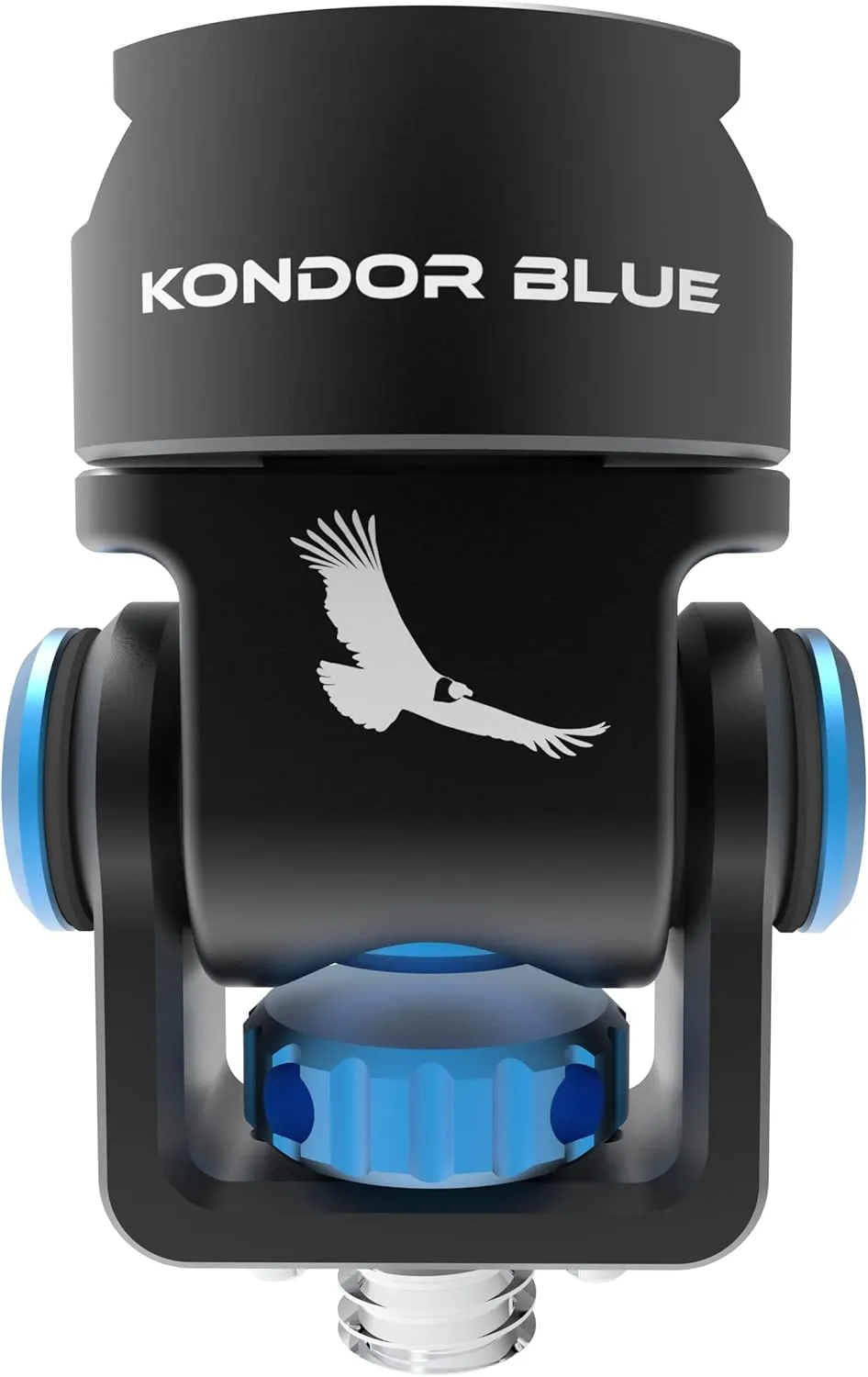 KONDOR BLUE | NATO Swivel Tilt Monitor Mount with Arri Pin (Pan/Tilt) | for Monitor Display, Swivels 360°, Tilts 180°, & Locks in with Desired Tension | Raven Black