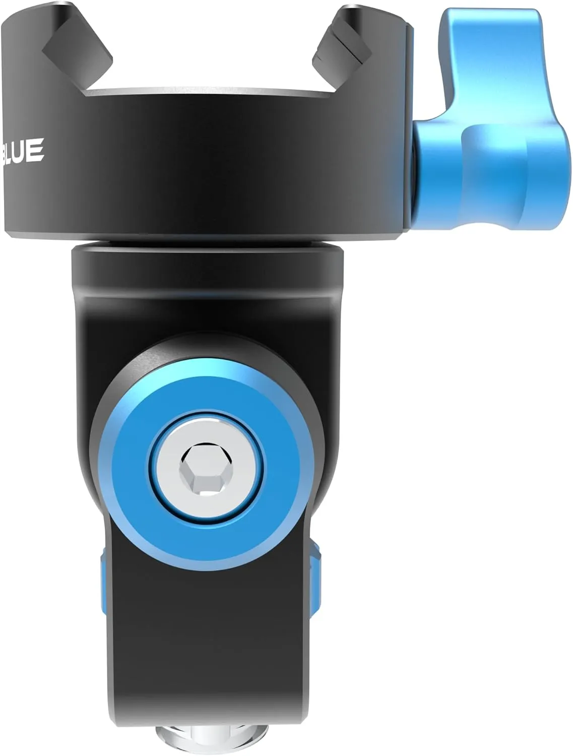 KONDOR BLUE | NATO Swivel Tilt Monitor Mount with Arri Pin (Pan/Tilt) | for Monitor Display, Swivels 360°, Tilts 180°, & Locks in with Desired Tension | Raven Black