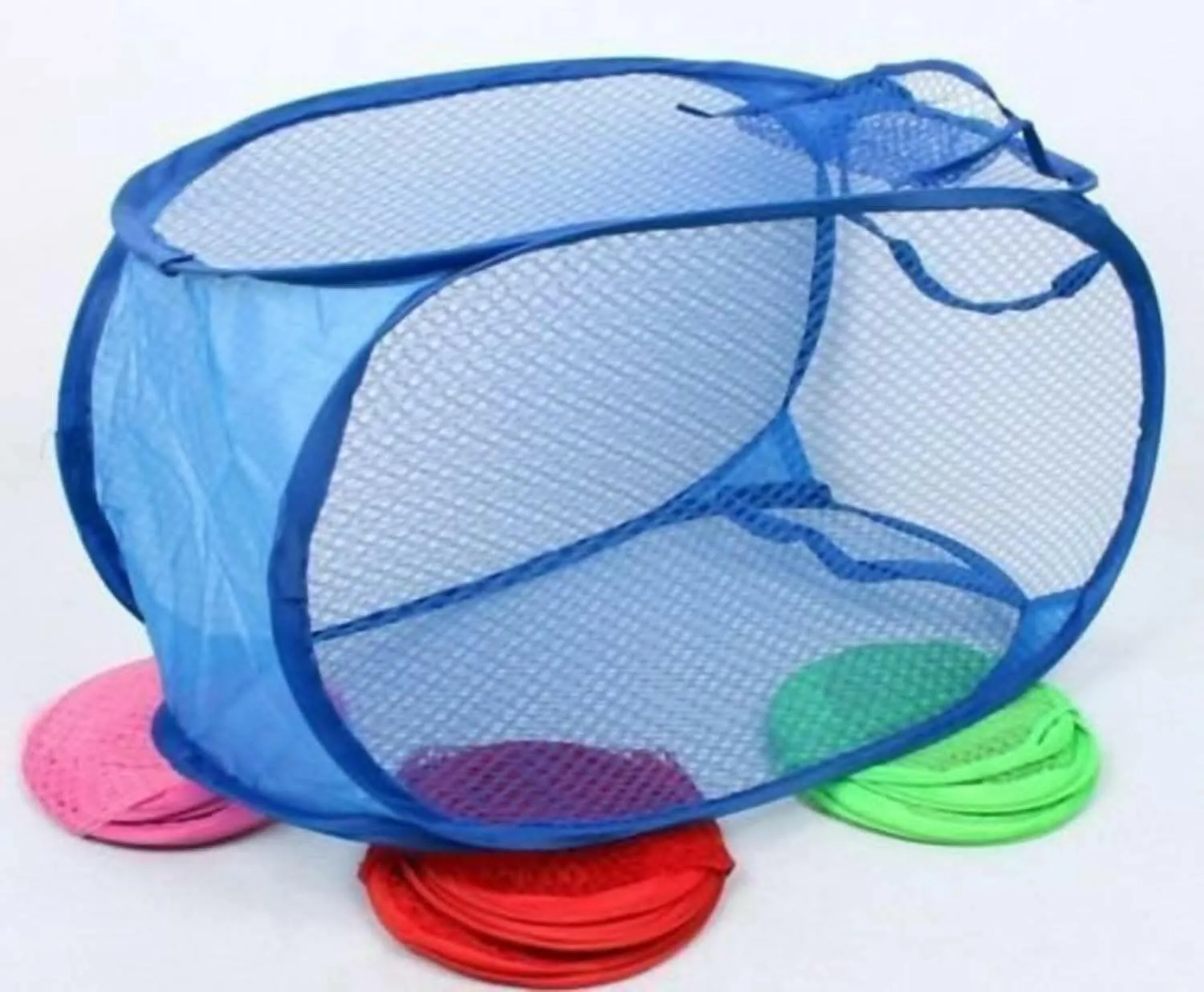 Kuber Industries Large Nylon Mesh Laundry Basket Combo, Multicolor (Set of 2 Pcs)