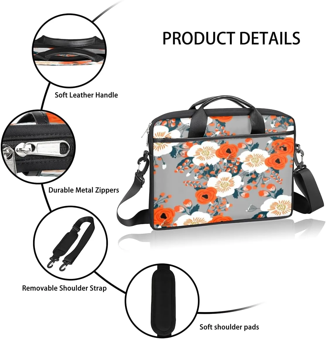 Laptop Bag Case Shoulder Messenger Carrying Bag 13 14 15 Inch Waterproof Computer Sleeve Cover
