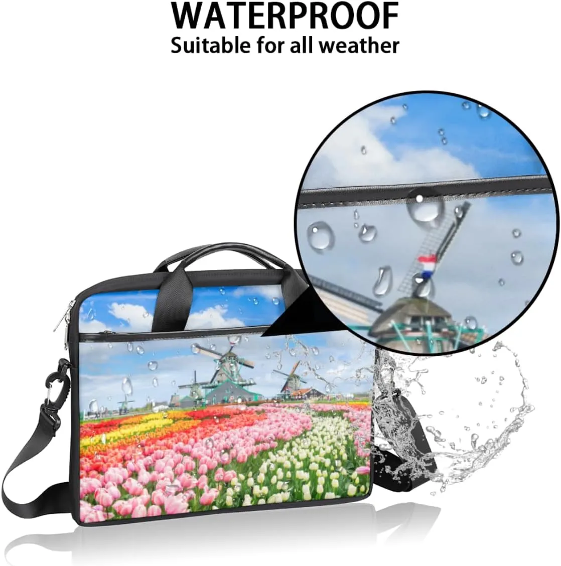 Laptop Bag Case Shoulder Messenger Carrying Bag 13 14 15 Inch Waterproof Computer Sleeve Cover