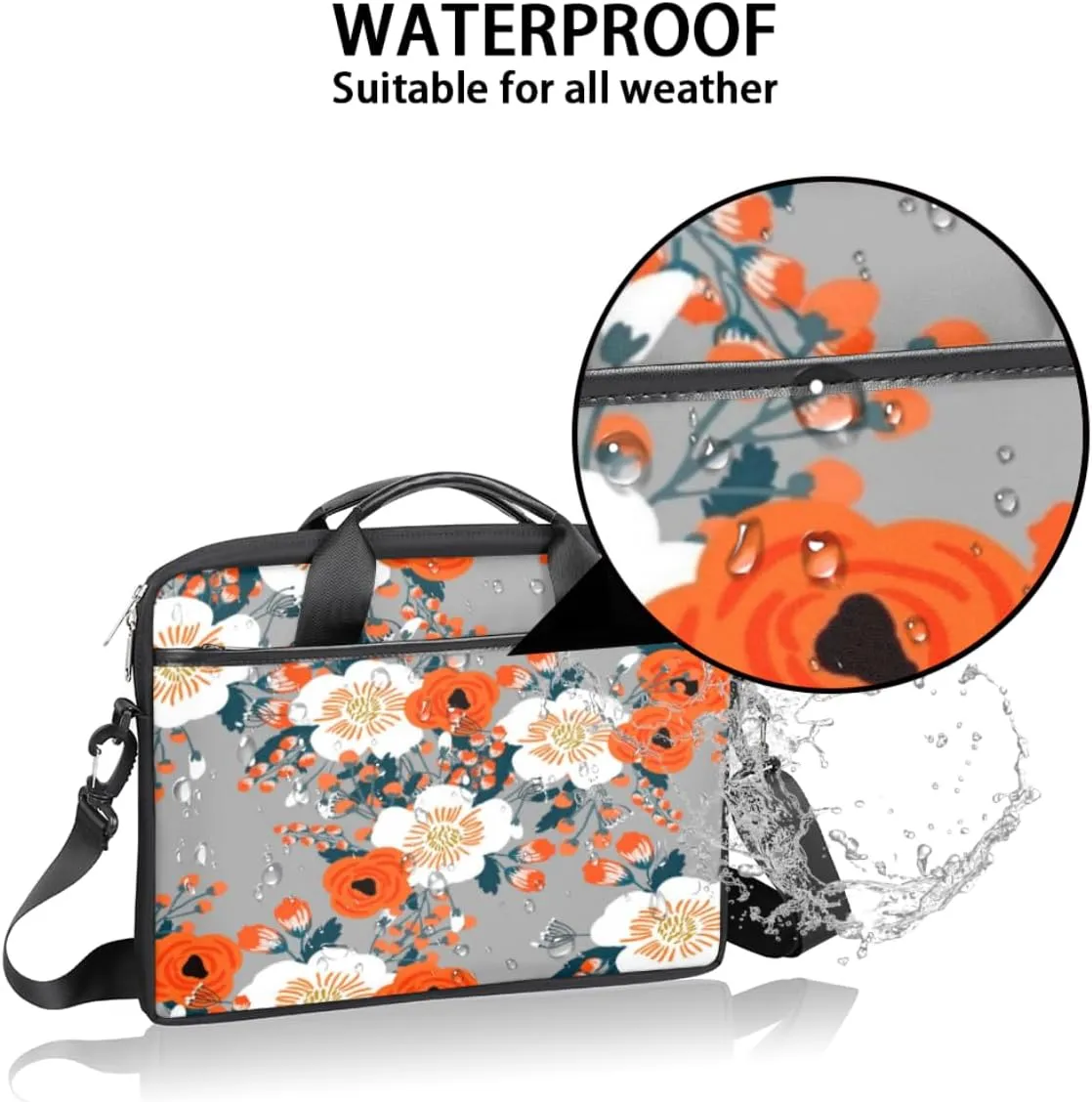 Laptop Bag Case Shoulder Messenger Carrying Bag 13 14 15 Inch Waterproof Computer Sleeve Cover