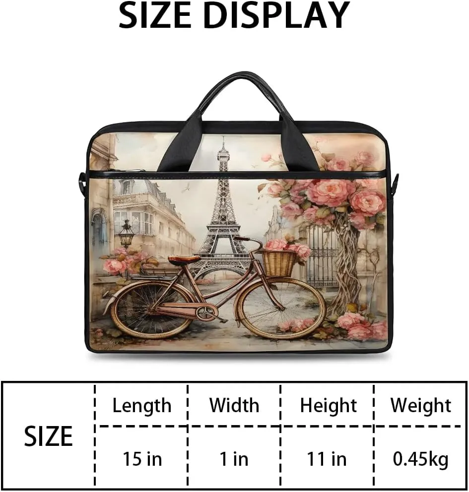 Laptop Bag Waterproof Laptop Shoulder Bag with Adjustable And Removable Shoulder Strap Fits Laptop 13-15.6 Inch