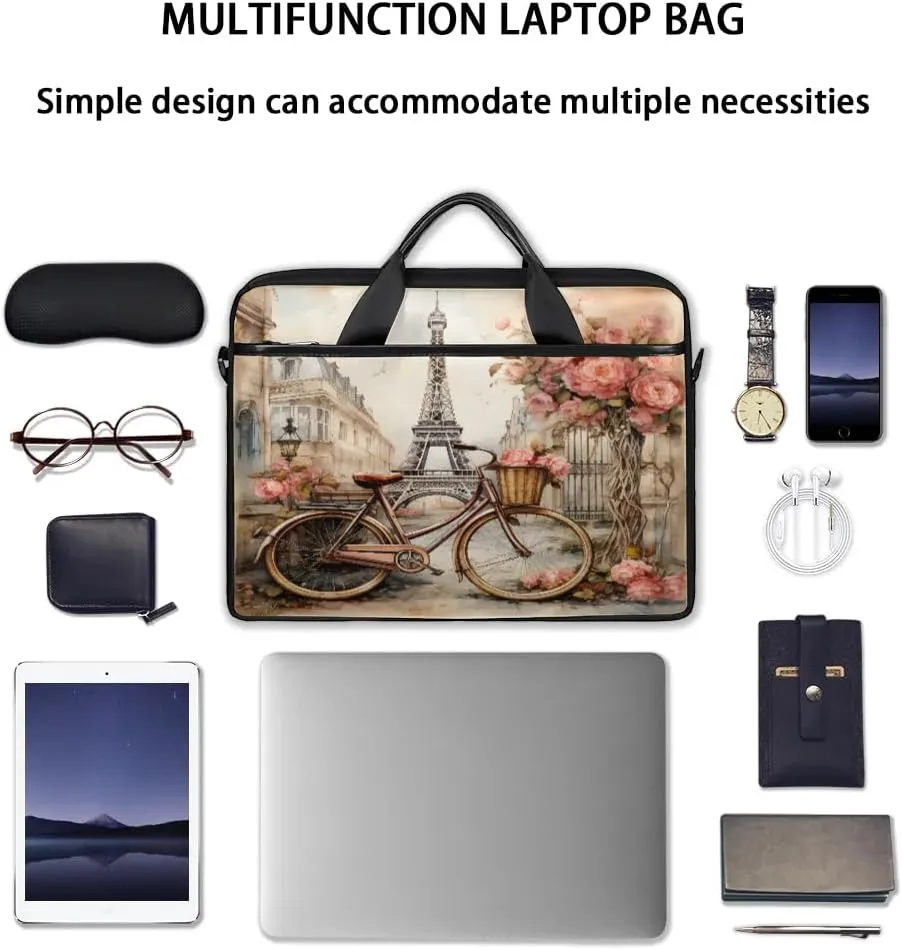 Laptop Bag Waterproof Laptop Shoulder Bag with Adjustable And Removable Shoulder Strap Fits Laptop 13-15.6 Inch