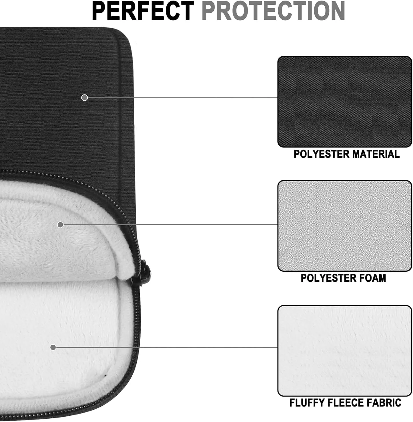 Laptop Case 13.3 Inch, Shockproof Protective Traveling Carrying Computer Sleeve Compatible with MacBook Air 13.3 inch/MacBook pro 14 inch, Compatible for HP, Dell, Laptop Bag with Pocket, Black
