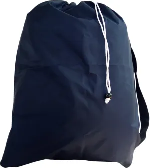 Large Laundry Bag with Strap and Drawstring for College Students, Color: Navy Blue