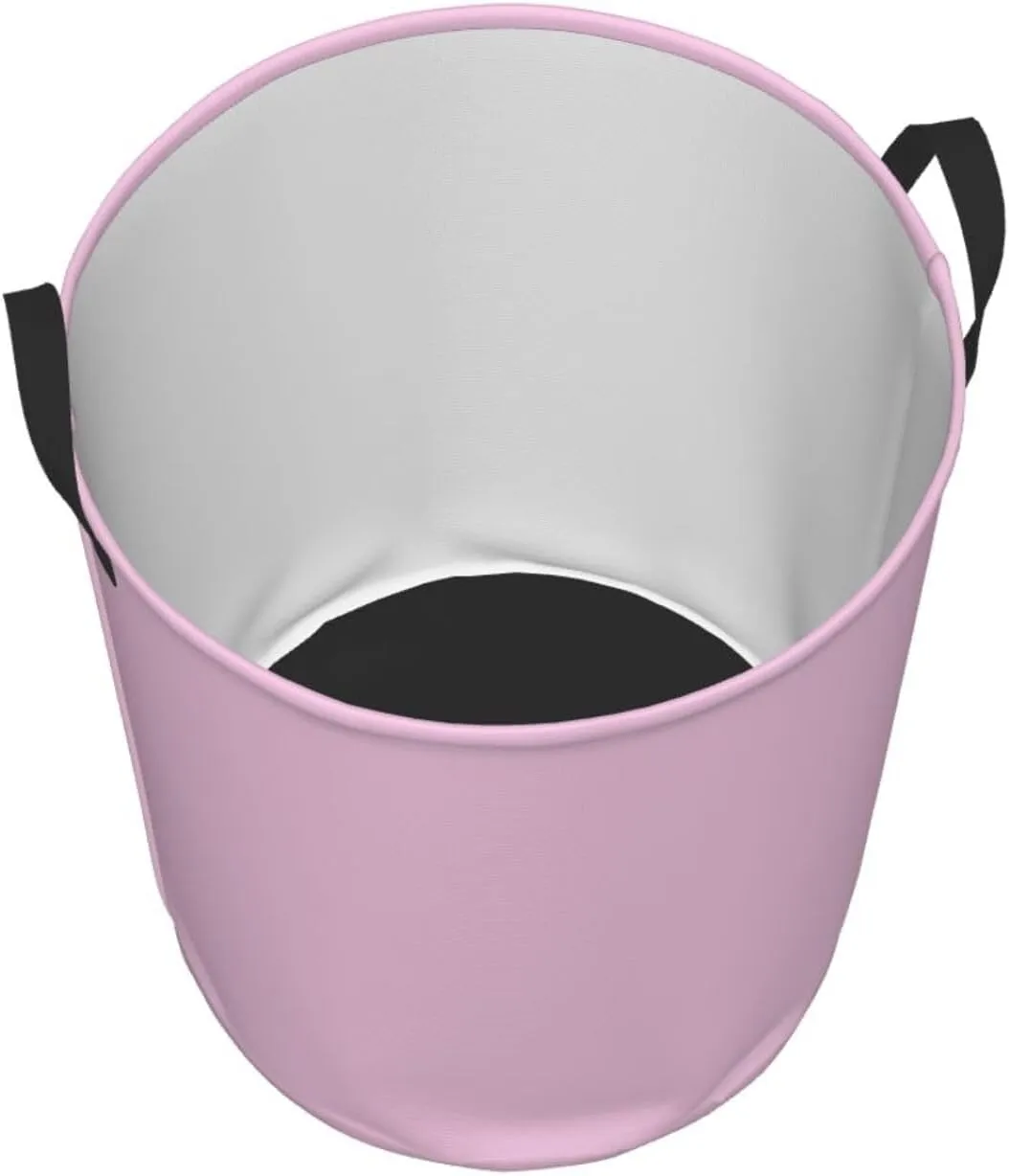 Large Laundry Basket, Dirty Clothes Hamper Toys Storage Bag Classic Rose Solid Color Waterproof Foldable Washing Bin for College Dorms 15.7" x 19.6"
