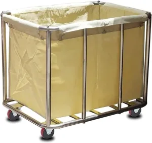 Large Laundry Cart With Wheels Heavy Duty Rolling Storage Basket Organizer 330Lb Load Truck for Large Family or Commercial Hotels and Hospital Laundry Room Transport Clothes and Linen Material,Beige