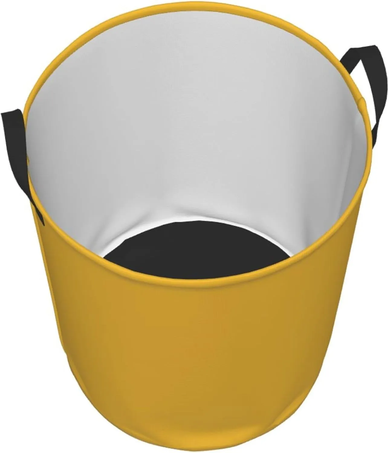 Large Laundry Hamper Bag, Solid Plain Mustard Yellow Elegant Modern Laundry Basket Collapsible Waterproof Storage Basket for College Dorm, Family Essentials