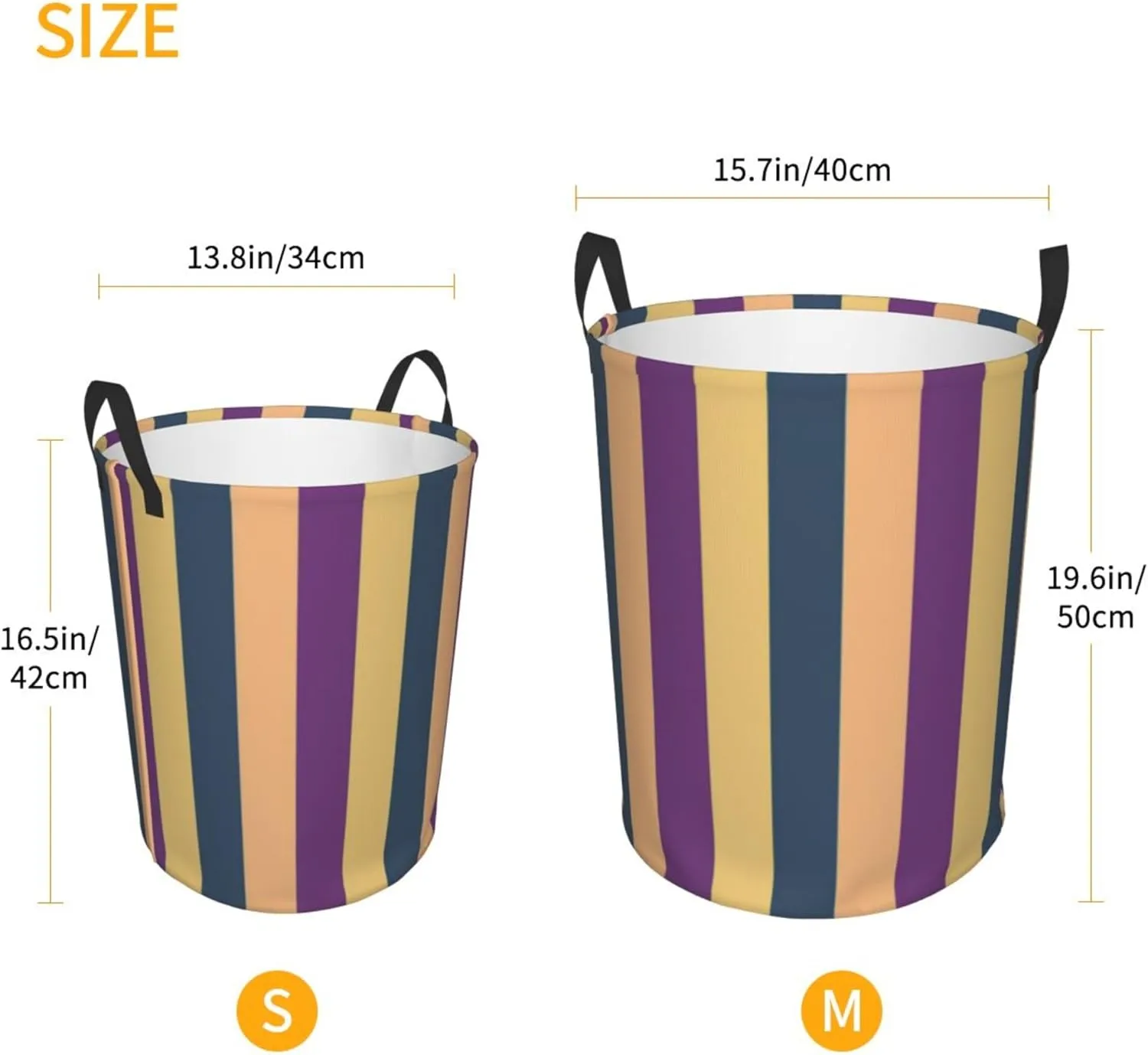 Large Laundry Hamper Bag, Vertical Striped Abstract Laundry Basket Collapsible Waterproof Storage Basket for College Dorm, Family Essentials