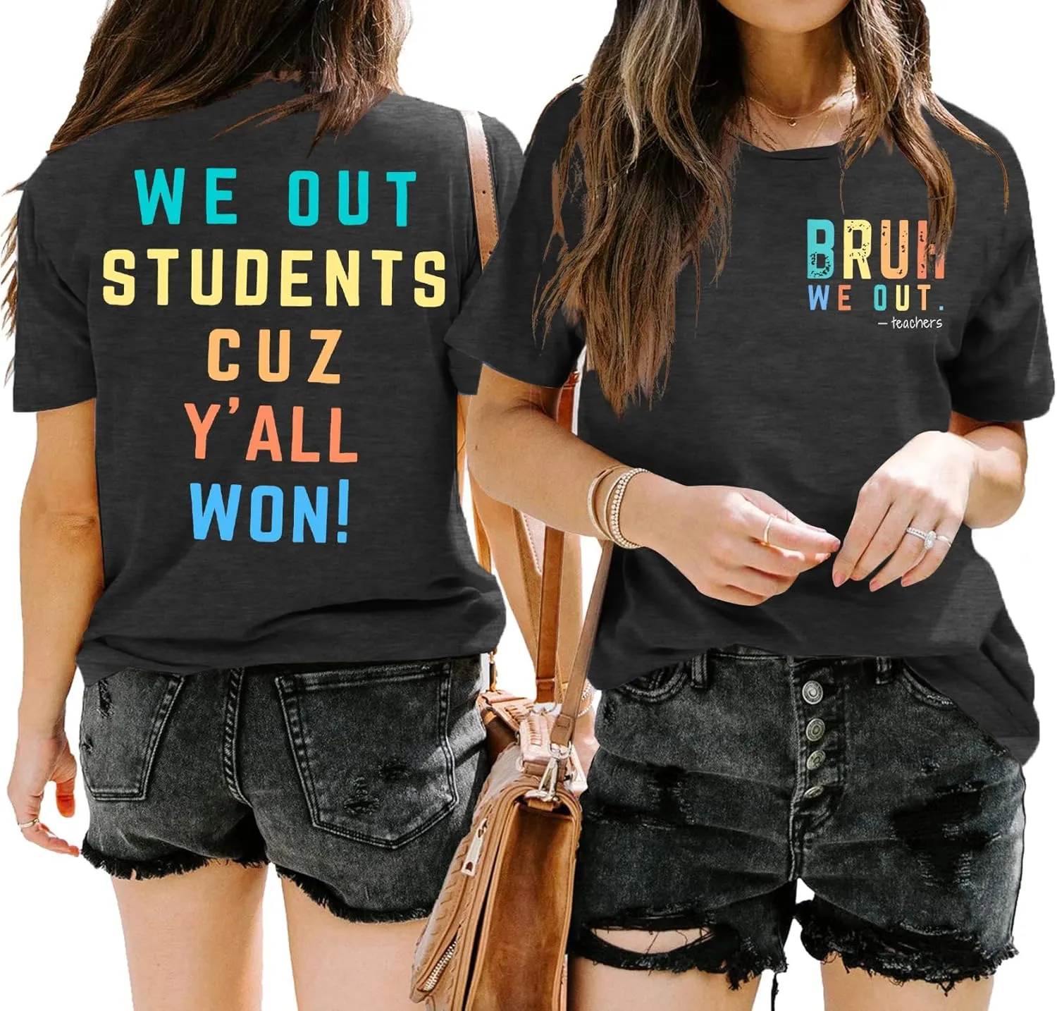 Last Day of School Shirt Women Have A Bussin Summer Bruh T- Shirt Teacher Life Tops School Is Out for Summer Clothes