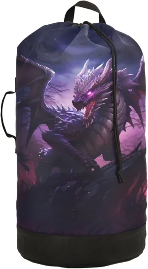 Laundry Bag Backpack Waterproof Beach Bag Clothes Hamper Bag Dragon Pterosaur Large for Travel Camping Hiking Foldable Lightweight