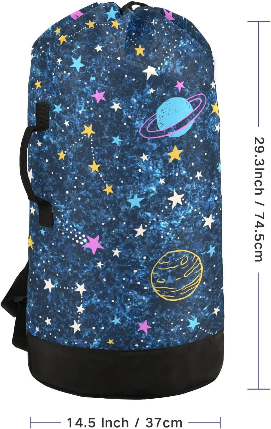 Laundry Bag Backpack,Travel Laundry Bags with Shoulder Straps Oxford Large Hanging Laundry Hamper Bag for College,Laundromat,Apartment Star