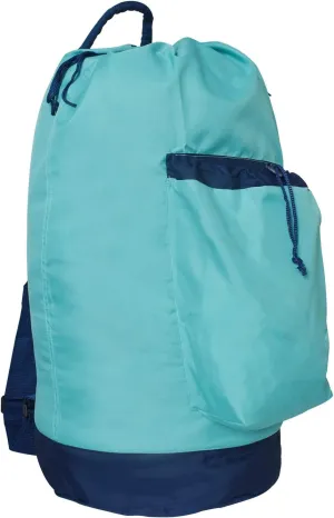 Laundry Bag Extra Large Heavy Duty, Laundry Backpack for College students, Travel Laundry Bags with Adjustable Strap, Dirty Clothes Hamper, College Dorm Room Essentials (Blue)