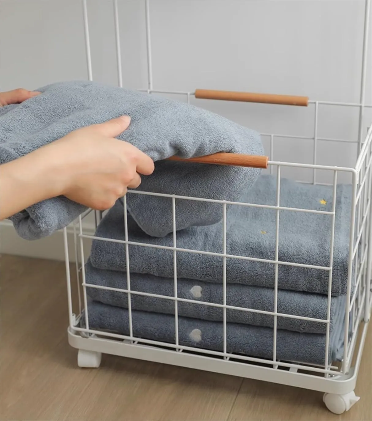Laundry Basket Clothes Hamper Double Laundry Hamper With Wheels Rolling Iron Laundry Basket With 2 Removable Clothes Hamper For Dorm Room Bathroom Laundry Hamper Washing Basket