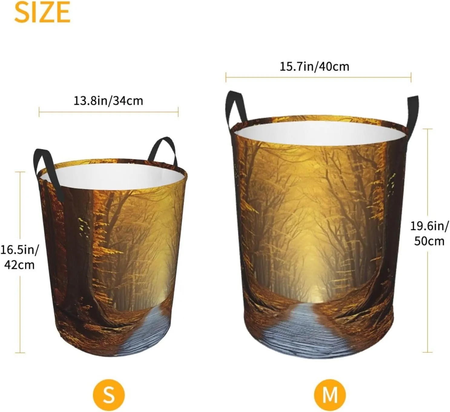 Laundry Basket Freestanding Laundry Hamper Collapsible Tall Clothes Hamper with Handles Pathway Dirty Clothes Basket for Dorm Bathroom Bedroom Travel Camping