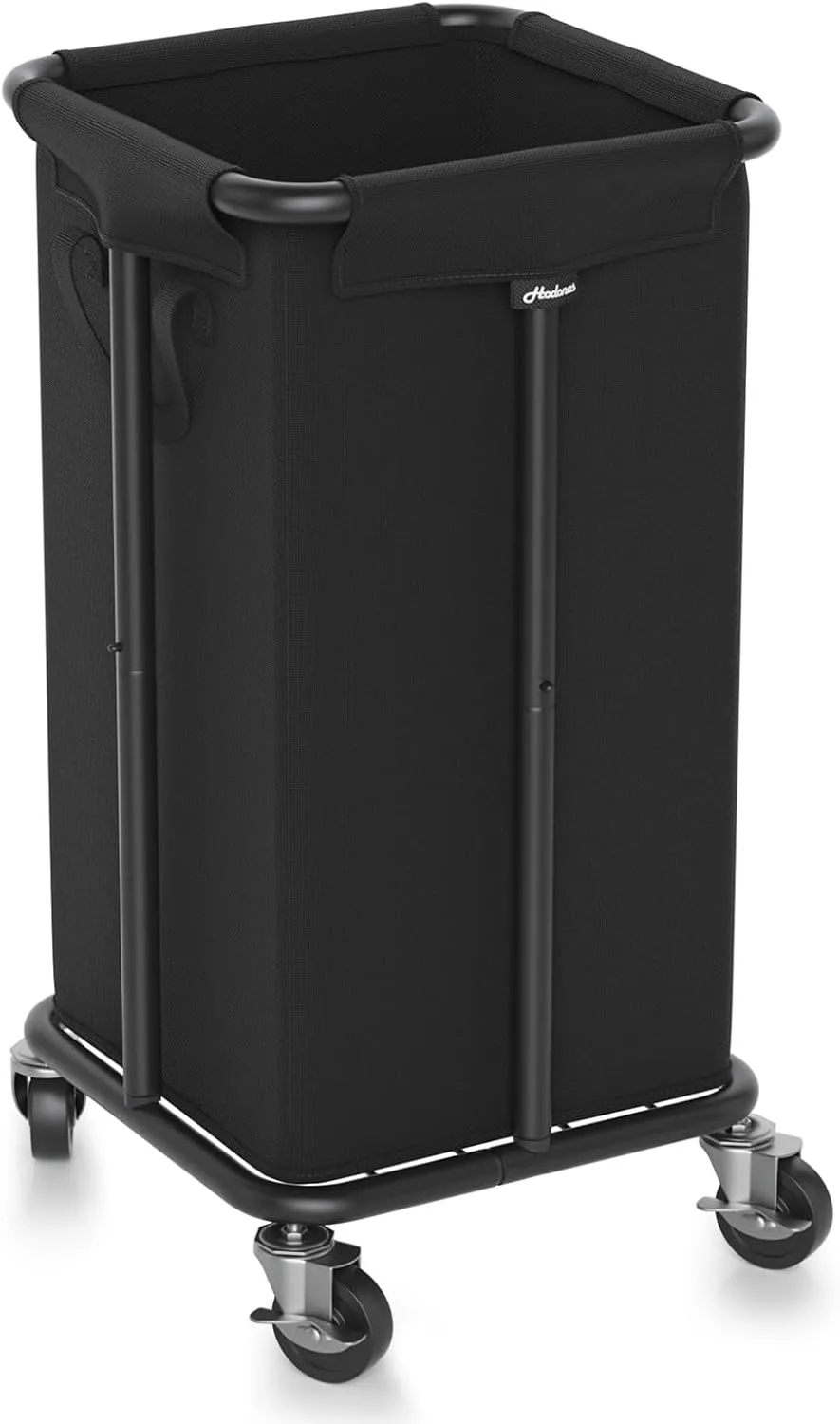 Laundry Basket with Wheels, Rolling Laundry Hamper, 30 Gal.(115L), Removable and Machine Washable Liner, Steel Frame, Tall Laundry Cart for Laundry Room, Bedroom, Bathroom, Dorm Storage -Black