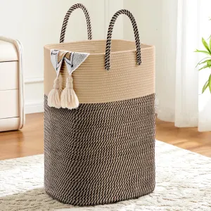 Laundry Basket,Woven Cotton Rope Laundry Hamper Sorters,80L Versatile Storage for Dirty Clothes,Baby Toys,and Blankets in Bathroom, Nursery,and Living Room