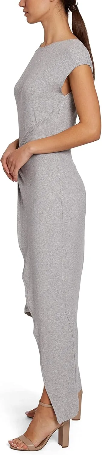 Laundry by Shelli Segal Women's Midi Cap Sleeve Asymmetrical Knot Front Dresses