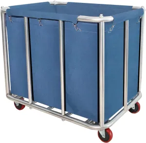 Laundry Cart Commercial,11.35 Bushel (400L) Large Industrial Rolling Laundry Hamper with 4 Inch Wheels,Home Heavy Duty Laundry Baskets with Stainless Steel Frame, 286 LBS Load，10 Support Tubes