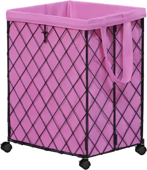 Laundry Hamper on Wheels-93L Basket Large Laundry Collapsible With Removable Liner,Rolling Metal Wire Basket-Sturdy Laundry Bag for Dirty Clothes Organization Closet Bathroom Living Room