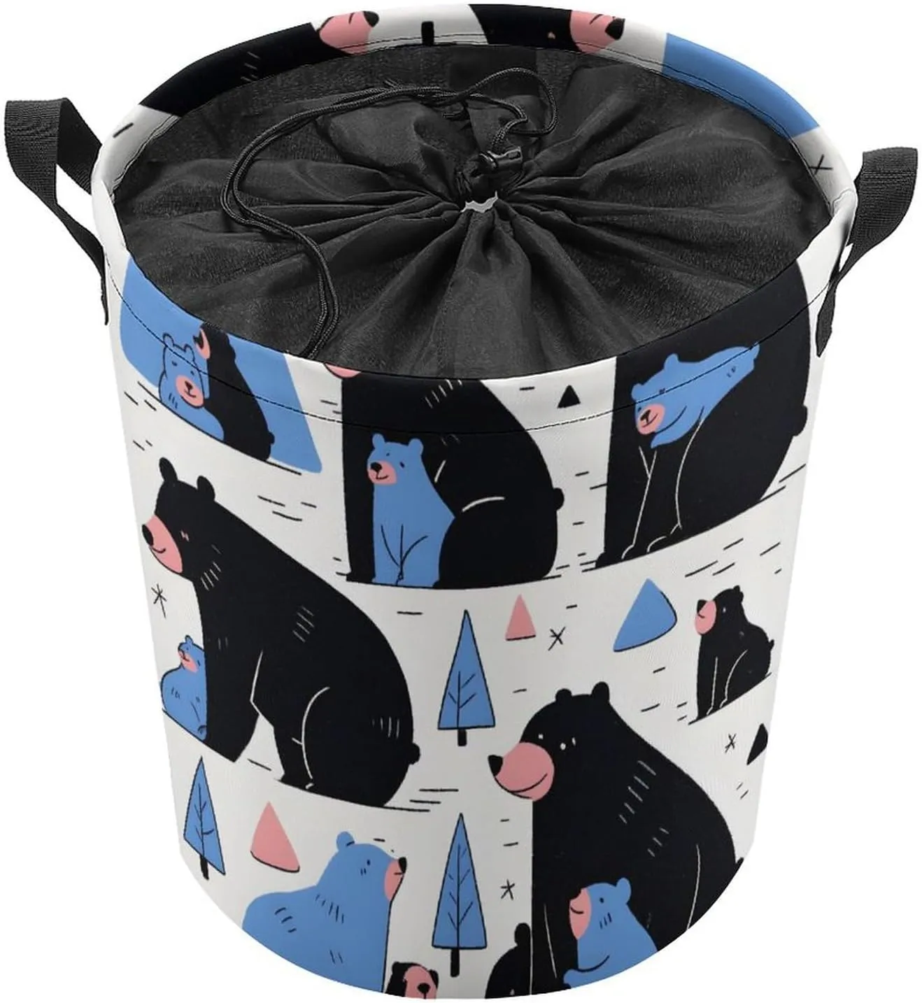 Laundry Hampers, Large Drawstring Laundry Bag, Removable Laundry Bags, Collapsible Storage Bin with Handles for Home Organization, Kids Room, Nursery Carnivore