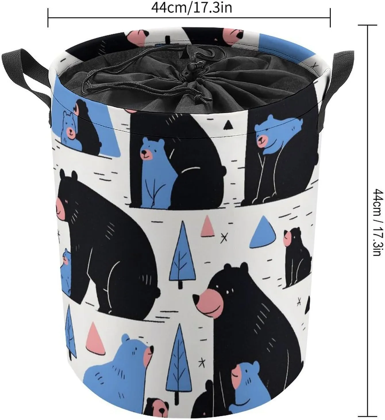 Laundry Hampers, Large Drawstring Laundry Bag, Removable Laundry Bags, Collapsible Storage Bin with Handles for Home Organization, Kids Room, Nursery Carnivore