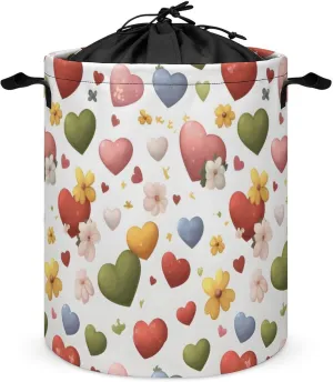Laundry Hampers, Large Drawstring Laundry Bag, Removable Laundry Bags, Collapsible Storage Bin with Handles for Home Organization, Kids Room, Nursery Circle