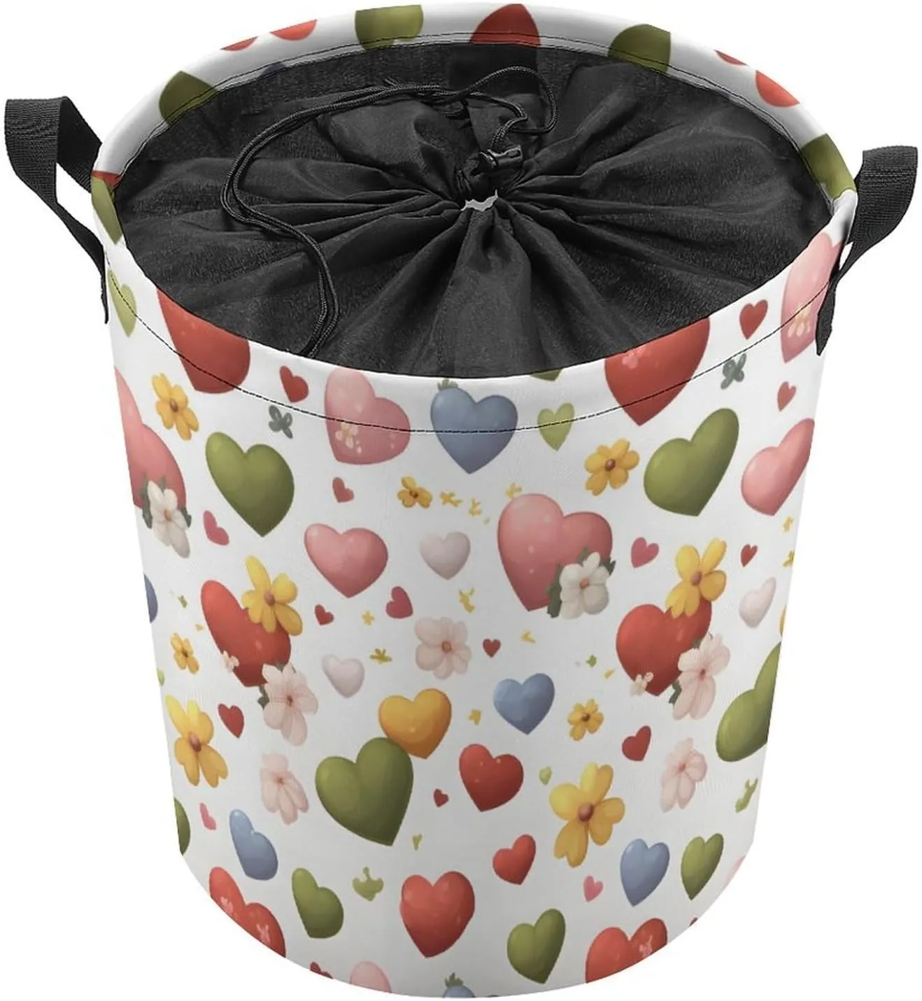 Laundry Hampers, Large Drawstring Laundry Bag, Removable Laundry Bags, Collapsible Storage Bin with Handles for Home Organization, Kids Room, Nursery Circle