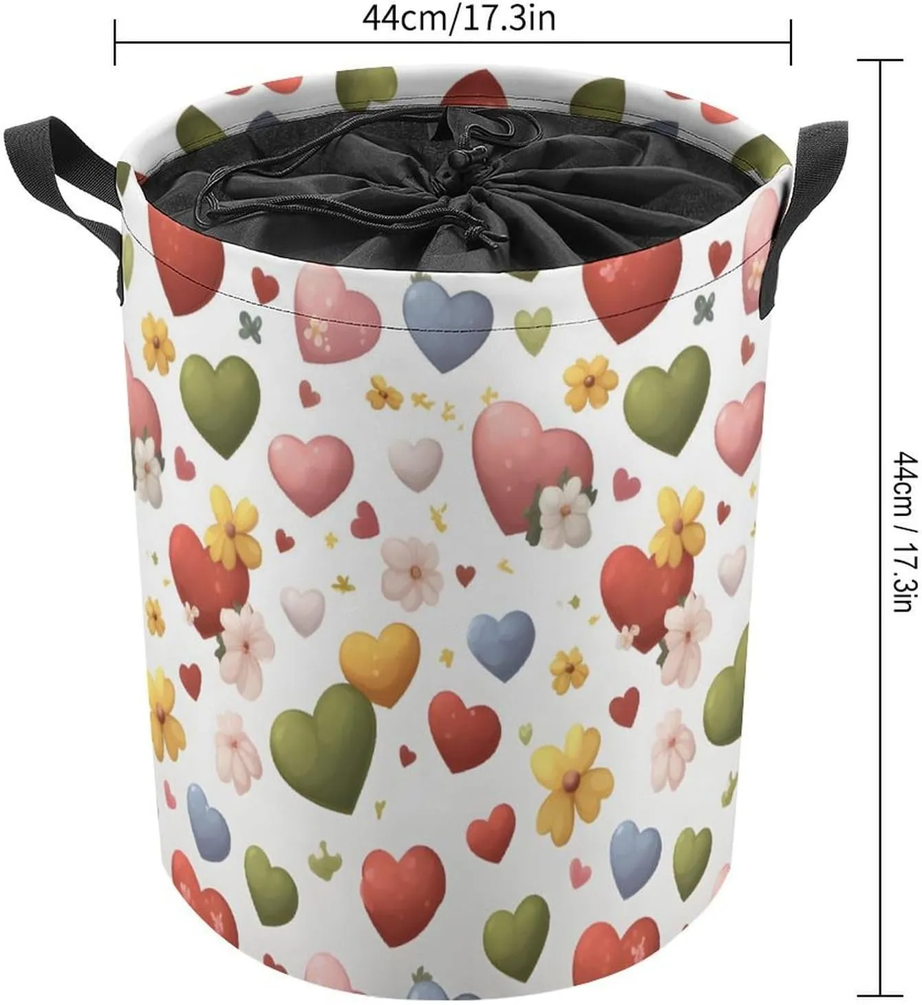 Laundry Hampers, Large Drawstring Laundry Bag, Removable Laundry Bags, Collapsible Storage Bin with Handles for Home Organization, Kids Room, Nursery Circle