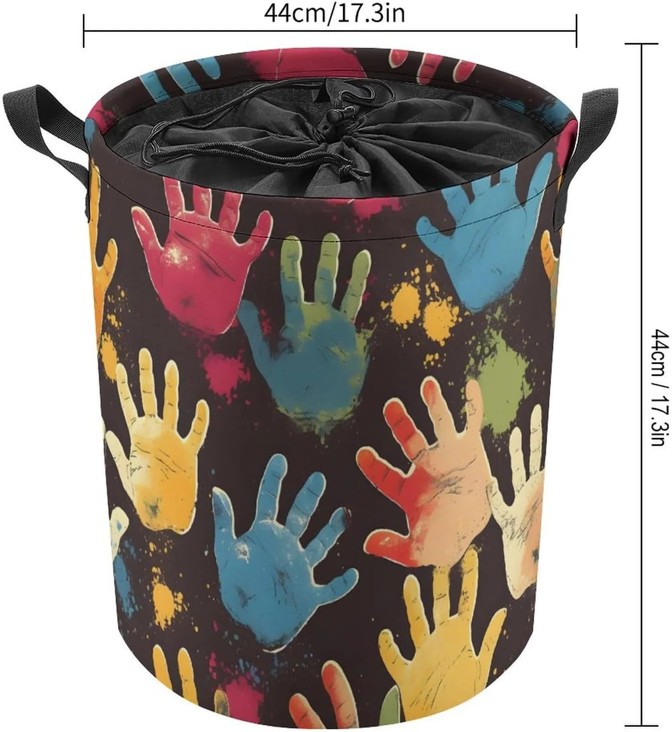 Laundry Hampers, Large Drawstring Laundry Bag, Removable Laundry Bags, Collapsible Storage Bin with Handles for Home Organization, Kids Room, Nursery Paint